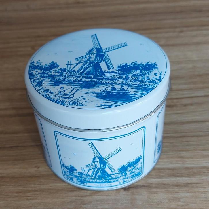 Ronde trommel met Hollandse molens ø10cm, Verzamelen, Blikken, Zo goed als nieuw, Overige, Ophalen of Verzenden
