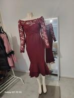 Bordeaux Rode Jurk met Kant, Kleding | Dames, Jurken, Maat 38/40 (M), Nieuw, Ophalen of Verzenden, Rood