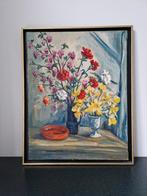 Groot XL formaat stilleven bloemen - 78 x 97 cm olieverf, Ophalen of Verzenden