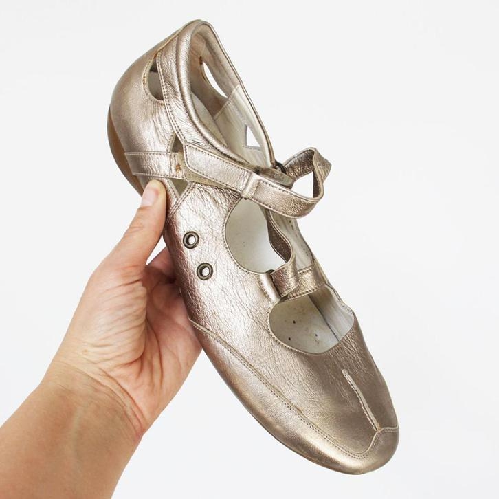 Goud / Zilveren Footnotes Instappers -s5 (Maat H4/41) € 45,-, Kleding | Dames, Schoenen, Zo goed als nieuw, Instappers, Overige kleuren