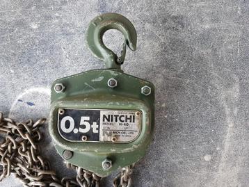 Nitchi H-40 Motorblok Handtakel 500 kg ketting bedient beschikbaar voor biedingen