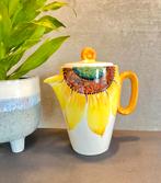 Vintage theepot zonnebloem, Huis en Inrichting, Keuken | Servies, Keramiek, Overige typen, Ophalen of Verzenden, Zo goed als nieuw