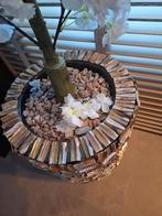 Schelpenvaas met bloesem, Ophalen of Verzenden, Zo goed als nieuw, Overige kleuren, Glas