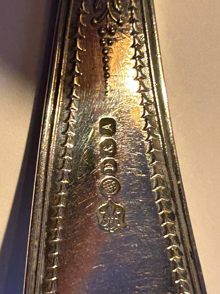 Antieke Saus lepel met Keurmerken, Antiek en Kunst, Antiek | Bestek, Ophalen of Verzenden