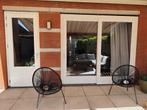 Hardhouten Schuifpui en tuindeur met ventilatieroosters, Doe-het-zelf en Verbouw, Ophalen, Gebruikt, 225 cm of meer, Inclusief glas