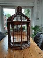 Antieke houten vogelkooi, Ophalen of Verzenden