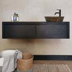 Zwart eiken badkamermeubel | MAATWERK mogelijk, Ophalen, 100 tot 150 cm, Nieuw, Minder dan 100 cm