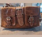 Mooie lederen vintage dames handbag, Ophalen of Verzenden, Zo goed als nieuw, Bruin, Handtas