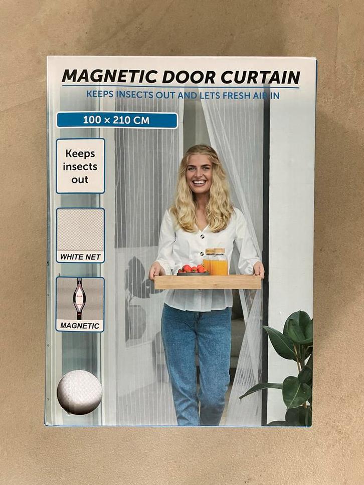 Magnetische Hordeur - Anti Insecten, Doe-het-zelf en Verbouw, Deuren en Horren, Nieuw, Hordeur, 200 tot 215 cm, 80 tot 100 cm
