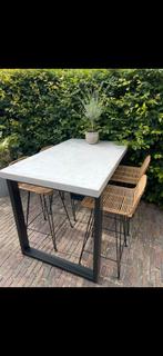 Eettafel | Betonlook, Huis en Inrichting, Tafels | Eettafels, Ophalen, Gebruikt, 100 tot 150 cm, 50 tot 100 cm