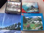 4x puzzel 1000 stukjes, Ophalen of Verzenden, 500 t/m 1500 stukjes, Zo goed als nieuw, Legpuzzel