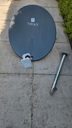 Triax Schotelantenne 70cm + Mast, Ophalen of Verzenden, Gebruikt, (Schotel)antenne, Overige merken