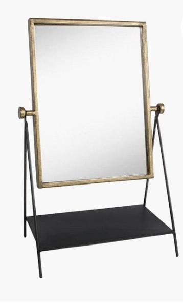 Verstelbare kaptafel Spiegel - Zwart & Goud -50% korting  beschikbaar voor biedingen