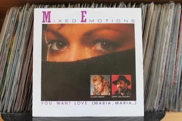 7" Single Mixed Emotions - You Want Love + instrumental beschikbaar voor biedingen