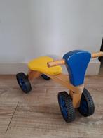 Houten fietsje geel blauw, Ophalen, Gebruikt, Loopfiets