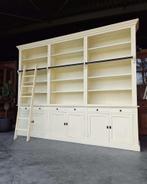Crème Boekenkast | Bibliotheekkast | Open vakkenkast  #2694, Niet ingevuld, Gebruikt, Met deur(en), 200 cm of meer