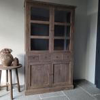 Vitrinekast kast buffetkast driftwood landelijk Jober Wonen, Ophalen, Nieuw, 25 tot 50 cm, 200 cm of meer