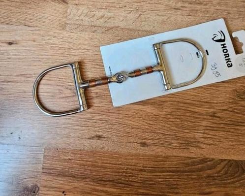 NIEUW Enkelgebroken D trens koperen rollers - 12.5, Dieren en Toebehoren, Paarden en Pony's | Hoofdstellen en Tuigage, Nieuw, Ophalen of Verzenden