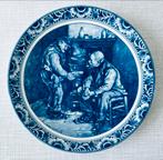 Wandbord Delfts blauw met tekst achterop instalVolendam, Antiek en Kunst, Antiek | Wandborden en Tegels, Ophalen of Verzenden