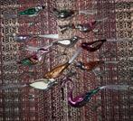 11 oude glazen kerst vogeltjes en 2 pieken, Diversen, Kerst, Ophalen of Verzenden, Gebruikt