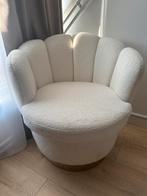 Trendy Schelp Stoel Teddy Gebroken Wit, Ophalen, Minder dan 75 cm, Zo goed als nieuw, Stof