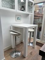 Witte bartafel / hoge tafel (107cm), Ophalen, Gebruikt