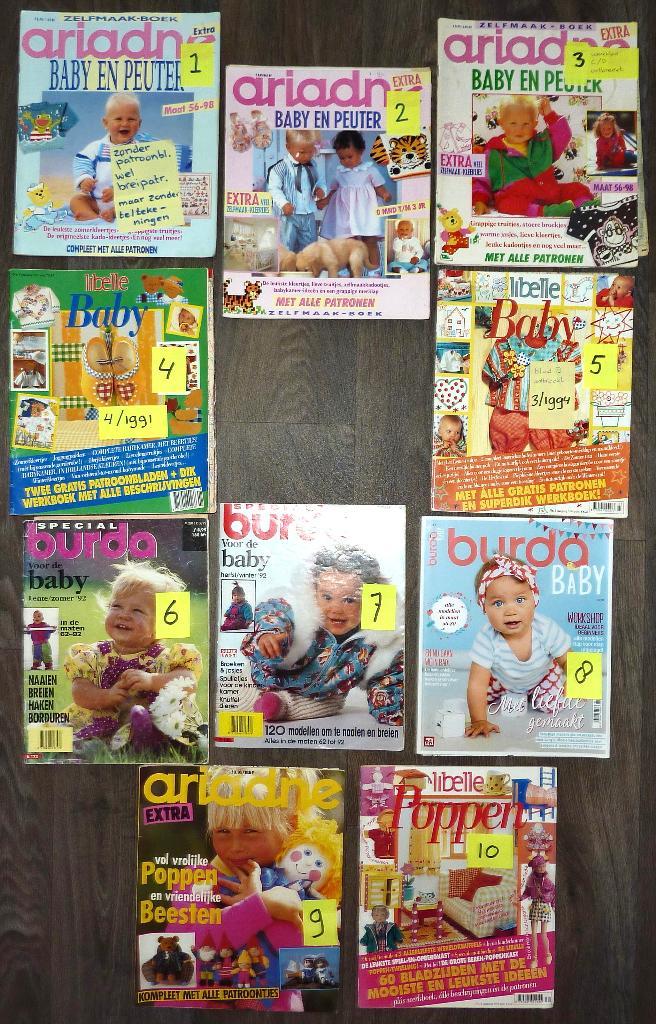 ARIADNE EXTRA/Libelle Baby/Burda Baby/Poppenkleding, Hobby en Vrije tijd, Breien en Haken, Zo goed als nieuw, Breien of Haken