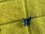 Pandora Vlinder Blauw, Verzenden, Zo goed als nieuw, Zilver, Pandora