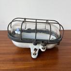 Antieke Franse bully kooilamp gietijzer emaille, Ophalen of Verzenden