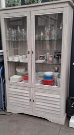 Hoogte 1.80 Breedte 109 Vitrinekast met glazen deuren, Met deur(en), 100 tot 150 cm, Glas, Ophalen of Verzenden
