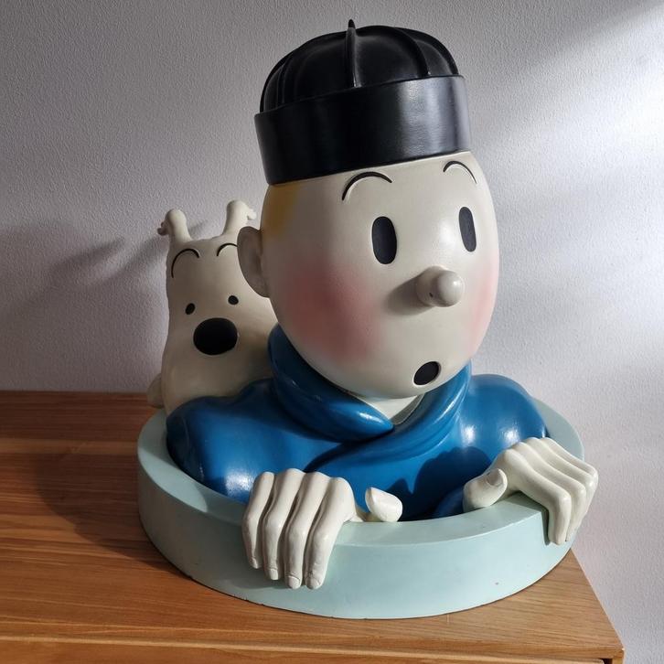 Kuifje , Tintin ,Bobbie Lifesize  bust De Blauwe Lotus, Verzamelen, Stripfiguren, Zo goed als nieuw, Beeldje of Figuurtje, Kuifje