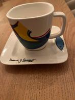 Marianne Y. Naerebout Kop en Schotel - Kleurrijk, Keramiek, Ophalen of Verzenden, Zo goed als nieuw, Overige stijlen