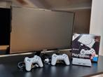 Playstation 1 Mini + 20 Games Samsung Monitor +2 Controllers, Ophalen, Zo goed als nieuw, Met 2 controllers, Met games