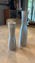 Vintage ikea kandelaren Erika Pekkari set van 2, Ophalen of Verzenden, Zo goed als nieuw, Glas, Minder dan 50 cm