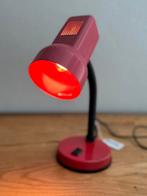 Rode vintage bureaulamp jaren 80, Huis en Inrichting, Lampen | Tafellampen, Gebruikt, Vintage, Ophalen of Verzenden, Metaal
