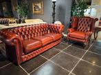 Chesterfield bank vintage, Huis en Inrichting, Banken | Bankstellen, Ophalen, Gebruikt, Springvale, Chesterfield