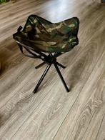 Opvouwbaar Kruk (4-poot) - Camouflage, ca. 43 cm, Ophalen of Verzenden, Zo goed als nieuw