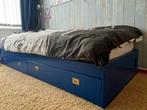 Gratis Bed met twee lades, kleur blauw inclusief matras, Huis en Inrichting, Slaapkamer | Bedden, Blauw, 90 cm, Gebruikt, Eenpersoons