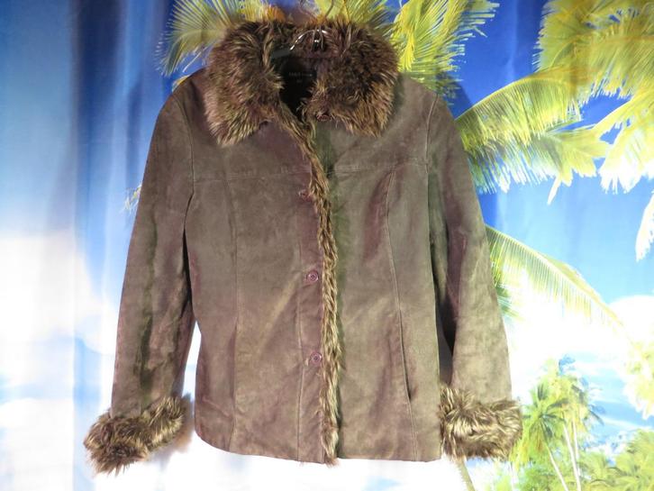 bruine suede tussen jas faux für mt 42 Arma Women, Kleding | Dames, Jassen | Winter, Zo goed als nieuw, Maat 42/44 (L), Bruin