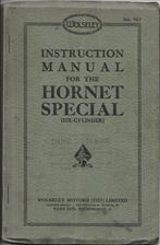 Wolseley Hornet Special Six manual 1927 handboek auto, Ophalen of Verzenden