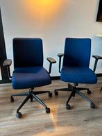 bureau stoelen - 2 x  blauw grisberger bureaustoel, Huis en Inrichting, Bureaustoelen, Ophalen, Blauw, Zo goed als nieuw, Bureaustoel