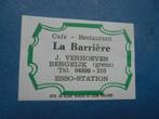 Oud lucifermerk Esso Station La Barriére BERGEIJK Verhoeven, Verzamelen, Ophalen of Verzenden, Zo goed als nieuw, Luciferdoosjes of -merken