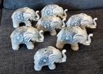 Decoratieve olifant beeldjes – set van 7 – resin – nieuw, Ophalen of Verzenden, Nieuw