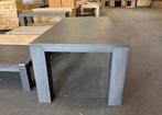Mooie grijze eiken eetkamertafel 200x100 6 persoons, Huis en Inrichting, Tafels | Eettafels, Ophalen, 100 tot 150 cm, 200 cm of meer