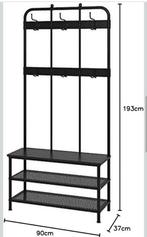 Ikea Pinnig Kapstok - Zwart, Huis en Inrichting, Woonaccessoires | Kapstokken, Ophalen, Zo goed als nieuw, Metaal, Staande kapstok