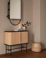 Kastje met jaloeziedeurtjes en bijhorende spiegel H&M home, Ophalen, Met deur(en), Grenenhout, 50 tot 100 cm