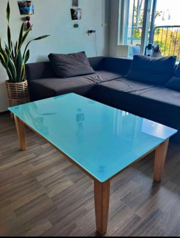 Glass coffee table wooden legs - Free!
