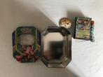 Pokemon tin box met mega pokemon en een pokemon munt, Hobby en Vrije tijd, Ophalen of Verzenden, Zo goed als nieuw