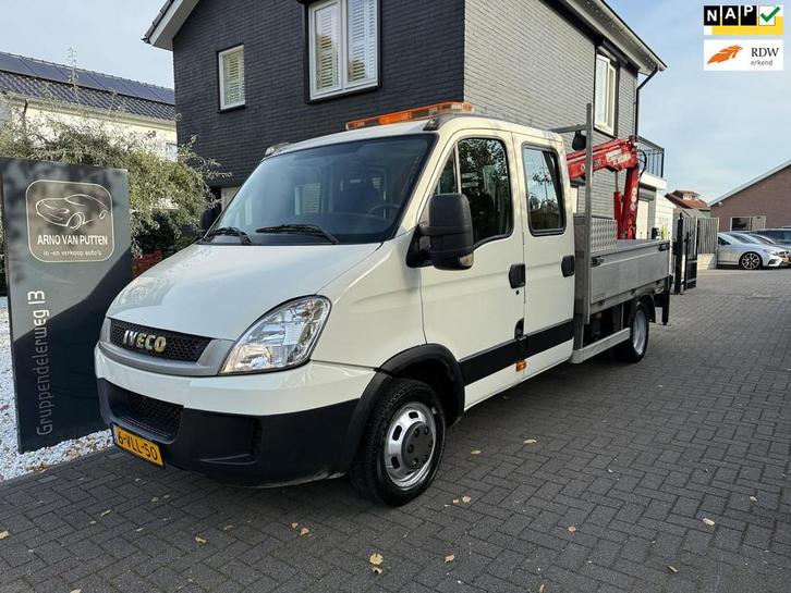 Iveco Daily 35C15 Open laadbak met kraan euro5, Auto's, Bestelauto's, Bedrijf, Te koop, ABS, Airconditioning, Cruise Control, Electronic Stability Program (ESP)