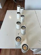 IKEA Nymane wit 2x incl ledlampen 8x, Huis en Inrichting, Lampen | Hanglampen, Ophalen, Zo goed als nieuw, Metaal, Modern